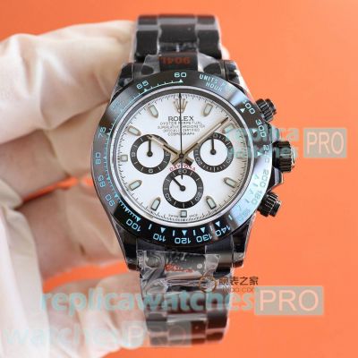 Swiss Replica Rolex BLAKEN Daytona A7750 Watch with Blue Markers